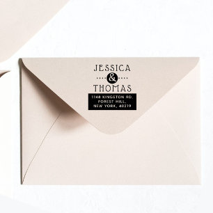 Carimbo Auto Entintado Nome e endereço personalizados do Ampersand de ten