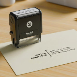 Carimbo Auto Entintado Nome e Endereço Personalizados | Moderno com Ender