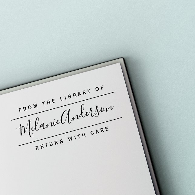 Carimbo Auto Entintado Nome Escrito à Mão | Moderno Da Biblioteca De (Criador carregado)