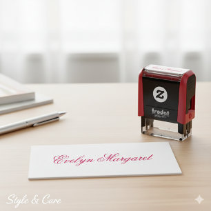 Carimbo Auto Entintado Nome Estiloso Personalizado Customizável