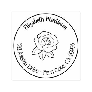 Carimbo Auto Entintado Nome Floral de Rosa Flor Cujo Nome Floral Seja Cor