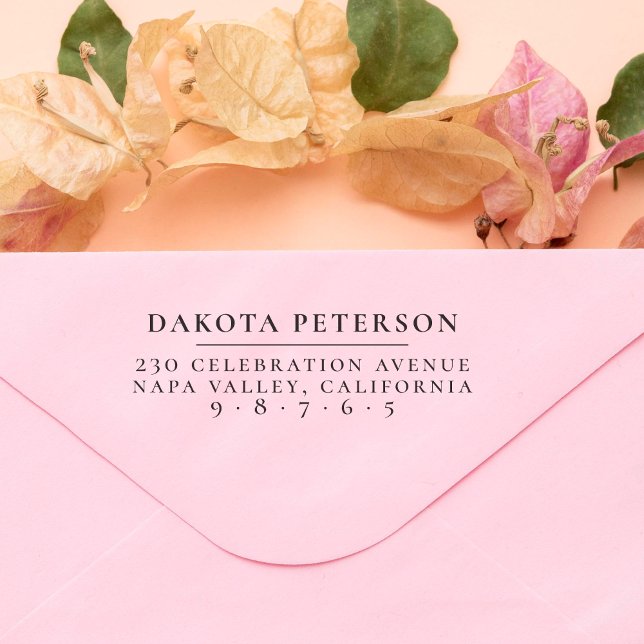 Carimbo Auto Entintado Nome Formal Simples e Endereço de Retorno (Stamp Mockup)