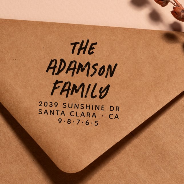 Carimbo Auto Entintado Nome manuscrito de Na moda de diversão Endereço de (Criador carregado)