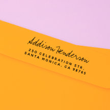 Nome manuscrito e Endereço de devolução simples