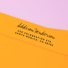 Carimbo Auto Entintado Nome manuscrito e Endereço de devolução simples