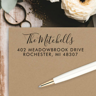 Carimbo Auto Entintado Nome no Endereço de Devolução de Script com Let