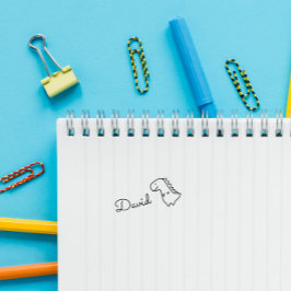Carimbo Auto Entintado Nome Personalizado do Dinossauro de Dodle Cute Per