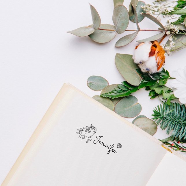 Carimbo Auto Entintado Nome Personalizado do Kid de Porta de Cuta do Unic (Criador carregado)