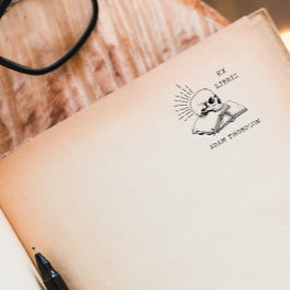 Carimbo Auto Entintado Nome Personalizado Do Livro Gótico Vintage Da Bibl
