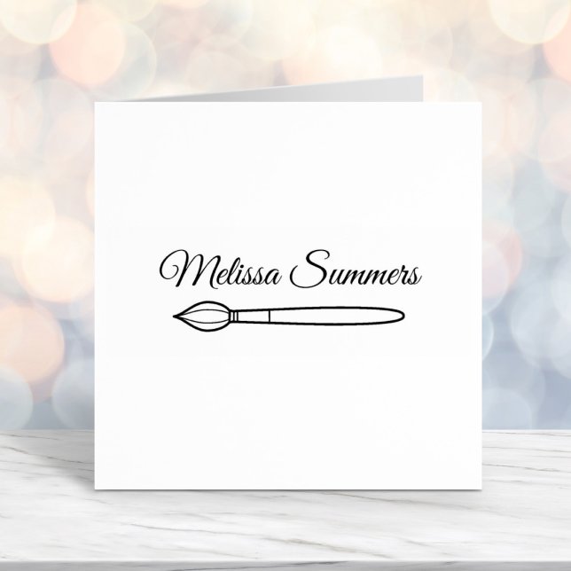 Carimbo Auto Entintado Nome Personalizado do Pincel (Criador carregado)