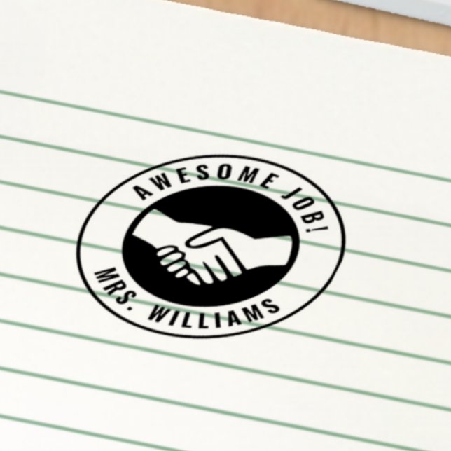 Carimbo Auto Entintado Nome Personalizado do Professor Serviço de Aperfei (Criador carregado)