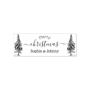 Carimbo Auto Entintado Nome Personalizado do Script de Natal Merry da Pin