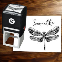 Nome Personalizado e Dragonfly Elegante