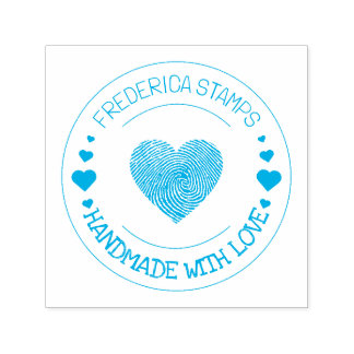 Carimbo Auto Entintado Nome Personalizado Fabricado Manualmente com Coraç