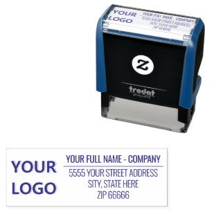 Carimbo Auto Entintado Nome personalizado Logotipo Devolução Endereço Car