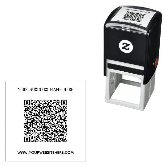 Carimbo Auto Entintado Nome personalizado Website QR Code Stamp Modelo (In Situ)