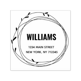 Carimbo Auto Entintado Nome próprio do endereço de retorno minimalista mo