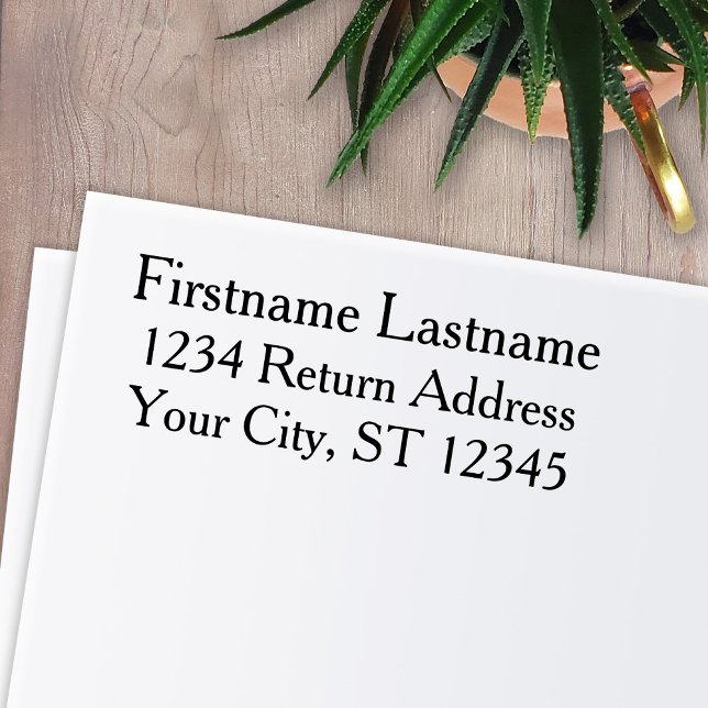 Carimbo Auto Entintado Nome simples da família e endereço de devolução (Criador carregado)