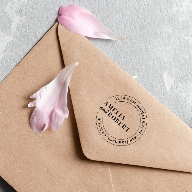 Carimbo Auto Entintado Nomes Clássicos Redondos Endereço de Devolução de  (Criador carregado)