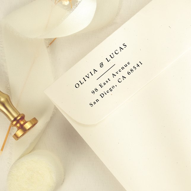 Carimbo Auto Entintado Nomes de Casais Clássicos Endereço de Retorno Simp (Rubber Stamp Mock-up)