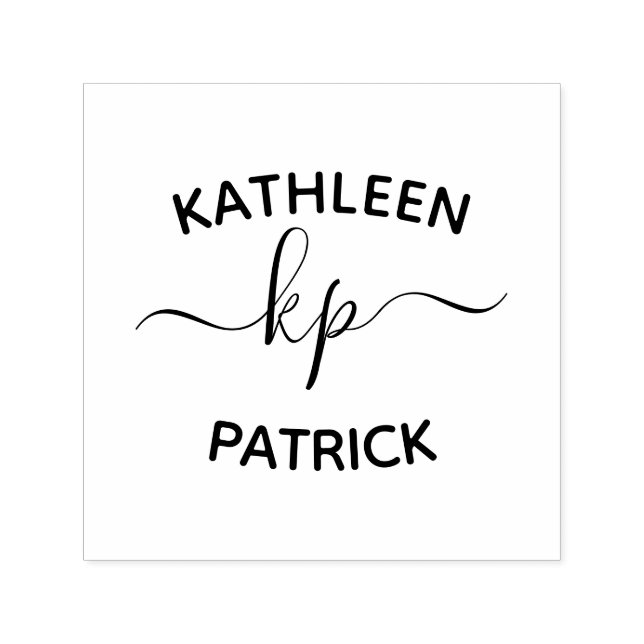 Carimbo Auto Entintado Nomes de Casais Legais Iniciais Casamento (Design)