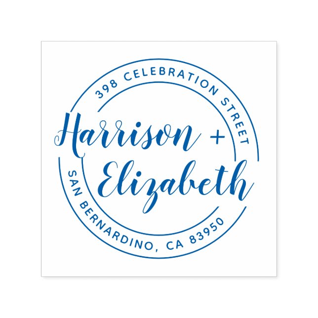 Carimbo Auto Entintado Nomes de Script Modernos Retornem Endereço de Reto (Design)