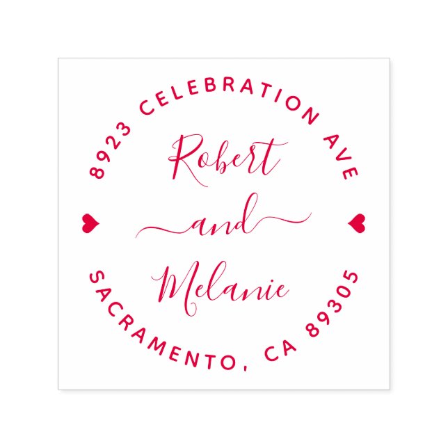 Carimbo Auto Entintado Nomes manuscritos bonitos Endereço de Devolução de (Design)