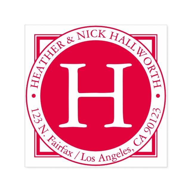 Carimbo Auto Entintado Nomes, Sobrenome Endereço Inicial e Retorno (Design)