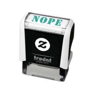 Carimbo Auto Entintado Nope Engraçado Humor Memory Office LOL Piada Diver