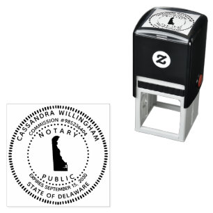 Carimbo Auto Entintado Notary Public Delaware