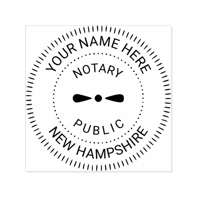 Carimbo Auto Entintado Notary Public New Hampshire (Design)