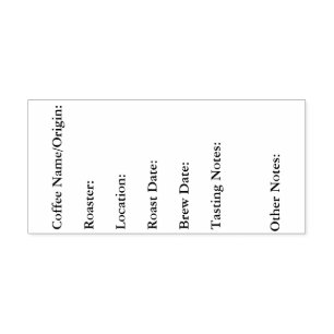 Carimbo Auto Entintado Notas sobre Provando de café