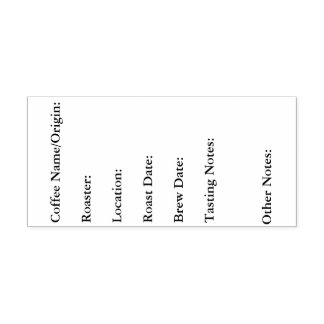 Carimbo Auto Entintado Notas sobre Provando de café