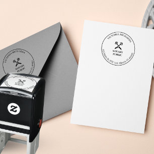 Carimbo Auto Entintado Notícias do logotipo de chave cruzada e Caneta pro