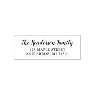 Carimbo Auto Entintado Novo Endereço de Retorno Doméstico do Script Cuj