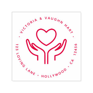 Carimbo Auto Entintado O endereço do remetente Loving 2 do casal entrega