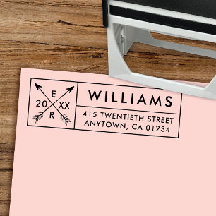 Carimbo Auto Entintado O Newlywed do alvo do Cupido ou salvar o selo de