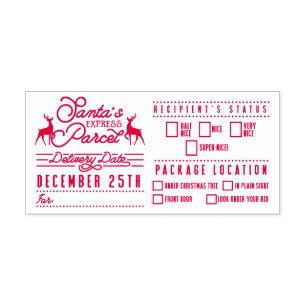 Carimbo Auto Entintado O papai noel expressa o papai noel da entrega do