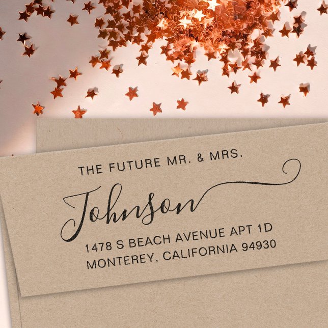 Carimbo Auto Entintado O Sr. e a Sra. Wedding salvarão a data (Criador carregado)