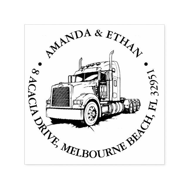 Carimbo Auto Entintado O Tema do Caminhão do Bandit Semi (Design)