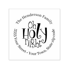 Carimbo Auto Entintado Oh Santa Noite Devolução Endereço Autocolante