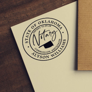 Carimbo Auto Entintado Oklahoma Modern Notary Public