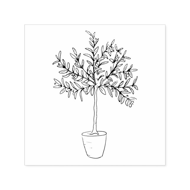 Carimbo Auto Entintado Olive tree rubber stamp (Design)