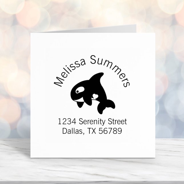 Carimbo Auto Entintado Orca Whale Arch Address (Criador carregado)