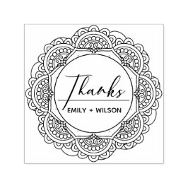 CARIMBO AUTO ENTINTADO ORNAMENTADO CLASSY MANDALA PERSONALIZADO SCRIPT OB