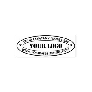 Carimbo Auto Entintado Oval Personalizado de Logotipo Comercial Simples
