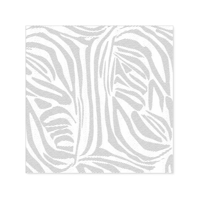 Carimbo Auto Entintado Padrão Zebra Azul (Design)