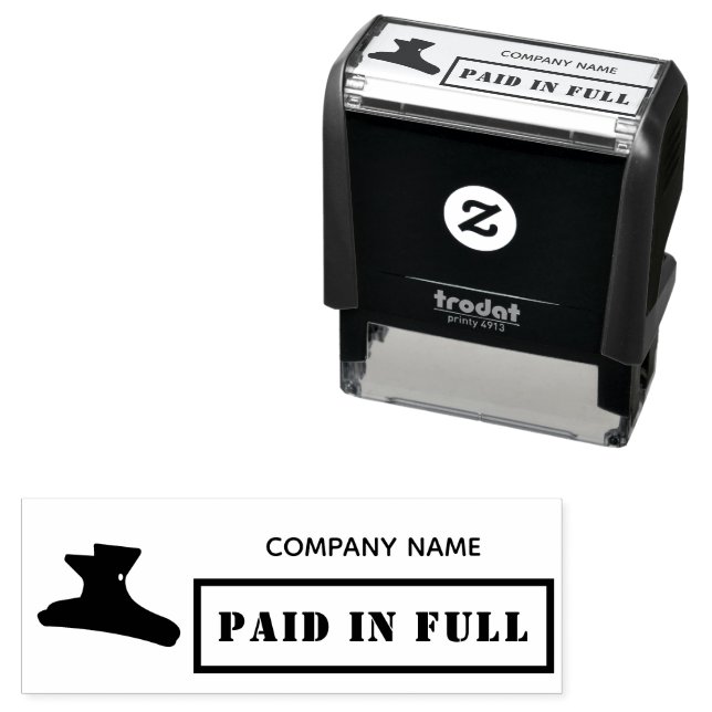 Carimbo Auto Entintado Pagamento Total Clipse de Cabelo Empresarial Salão (In Situ)