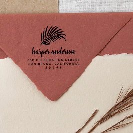 Carimbo Auto Entintado Palm Negrito Nome do Script Folaf & Brush Endereço