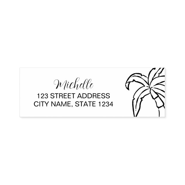Carimbo Auto Entintado Palm Trees Personalizadas (Design)